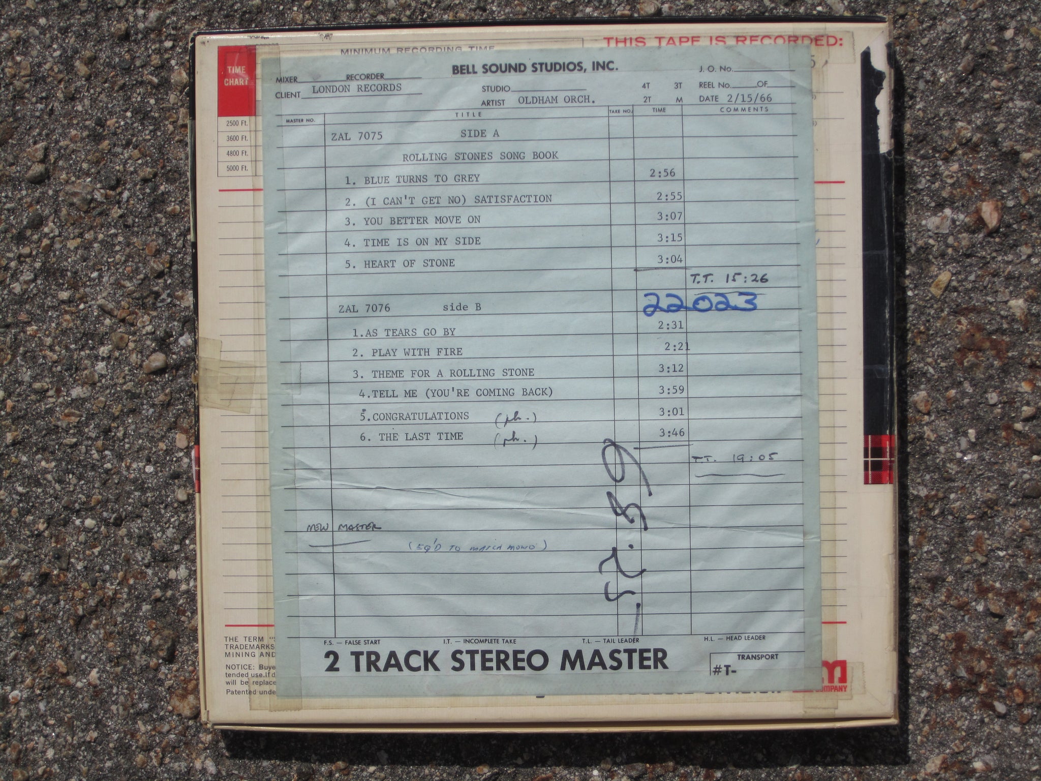 The original track stereo master of the rolling stones' greatest hits by the andrew oldham orchestra, London records 1966